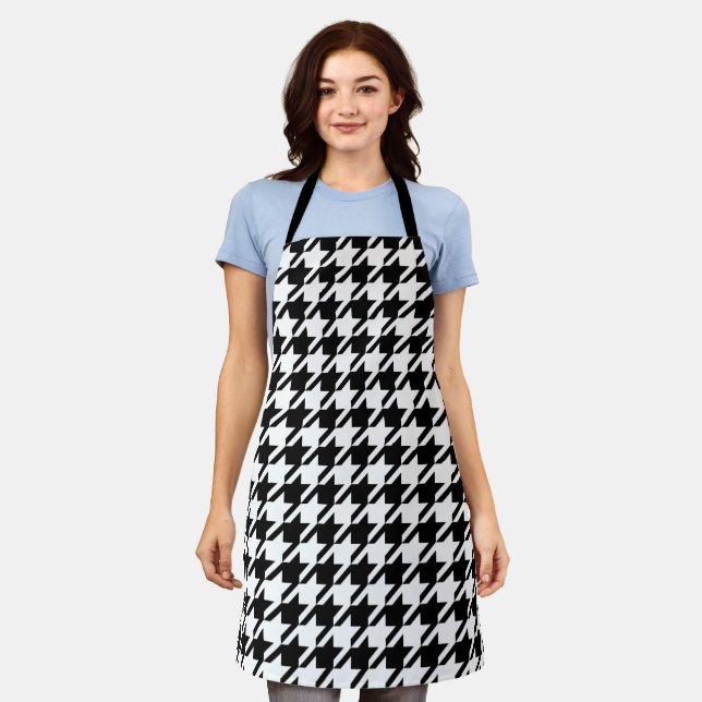 Houndstooth Large Classic Pattern Apron (Worn)