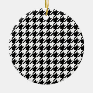 Houndstooth Large Classic Pattern Ceramic Tree Decoration