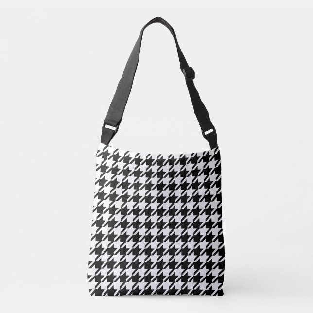 Houndstooth Large Classic Pattern Crossbody Bag (Front)