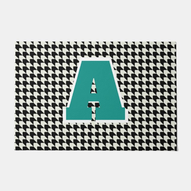 Houndstooth monogram doormat (Front)