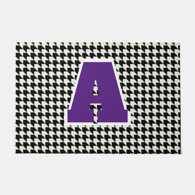 Houndstooth monogram doormat (Front)