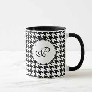 Houndstooth Monogram Mug