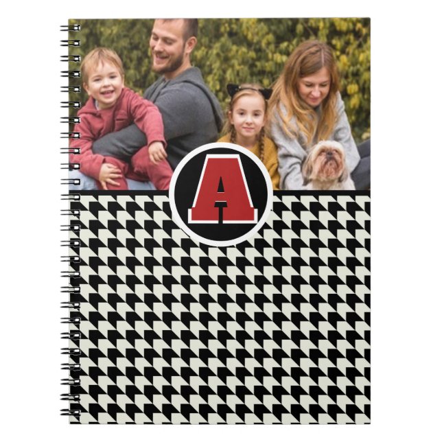 Houndstooth monogram photo notebook (Front)