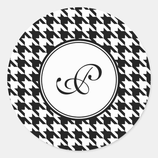 Houndstooth Monogram Stickers (Front)