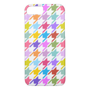 Houndstooth Multicolor+White Big Pattern iPhone 8/7 Case