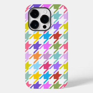 Houndstooth Multicolor+White Big Pattern Case-Mate iPhone 14 Pro Case