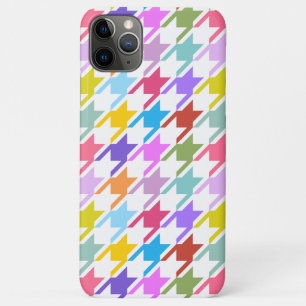 Houndstooth Multicolor+White Big Pattern iPhone 11 Pro Max Case