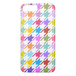 Houndstooth Multicolor+White Big Pattern iPhone 8 Plus/7 Plus Case