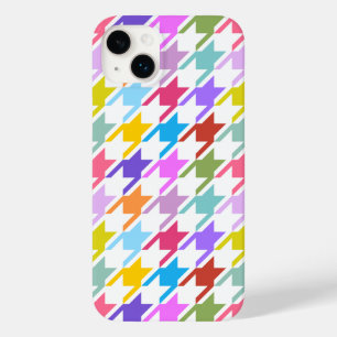 Houndstooth Multicolor+White Big Pattern Case-Mate iPhone 14 Plus Case