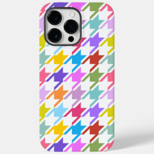 Houndstooth Multicolor+White Big Pattern Case-Mate iPhone 14 Pro Max Case