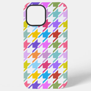 Houndstooth Multicolor+White Big Pattern iPhone 12 Pro Max Case