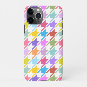 Houndstooth Multicolor+White Big Pattern iPhone 11Pro Case