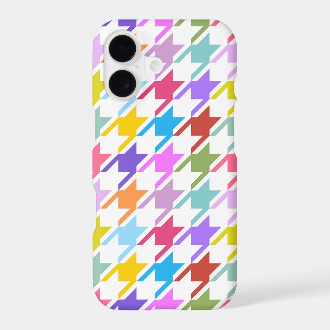Houndstooth Multicolor+White Big Pattern Samsung Galaxy S21 Case (Back)