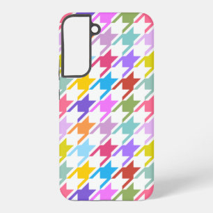 Houndstooth Multicolor+White Big Pattern Samsung Galaxy Case