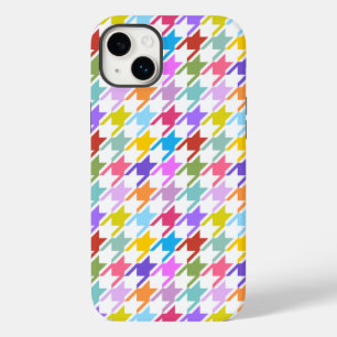 Houndstooth Multicolor+White Pattern Case-Mate iPhone 14 Plus Case