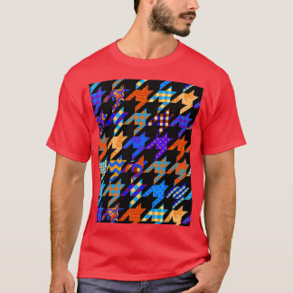 Houndstooth Patchwork style Graphic  T-Shirt