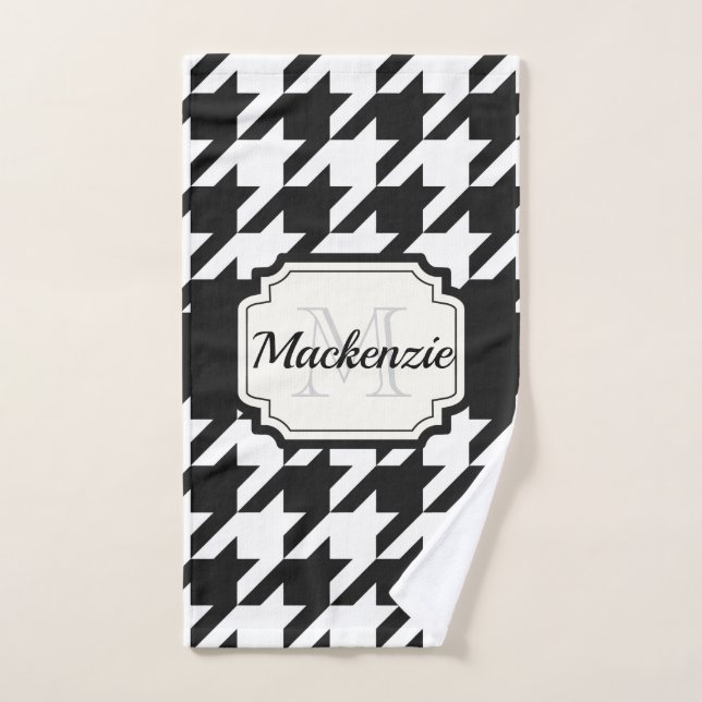 Houndstooth Pattern Bath Towel Set (Hand Towel)