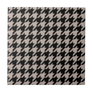 houndstooth pattern black and cream tile
