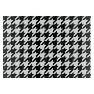 Houndstooth Pattern Black White Cutting Board