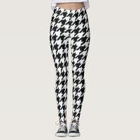 Houndstooth Pattern Black White