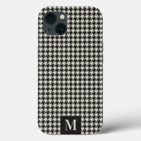 Houndstooth Pattern Monogram iPhone Case