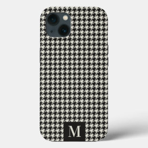 Houndstooth Pattern Monogram iPhone Case