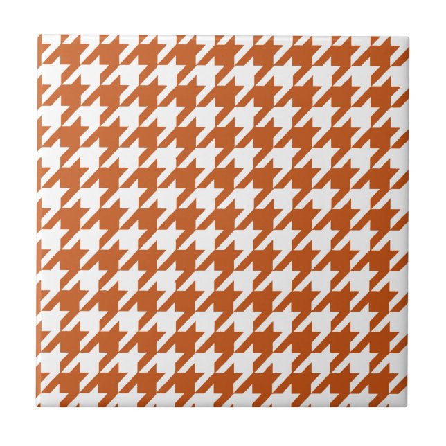 houndstooth pattern orange tile (Front)