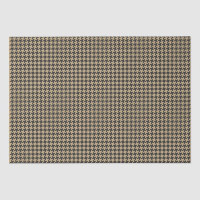 Houndstooth Pattern-Pale Taupe- Tissue Paper (Front)