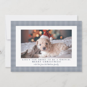 Houndstooth Peacoat frame photo Holiday Card
