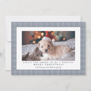 Houndstooth Peacoat frame photo Holiday Card