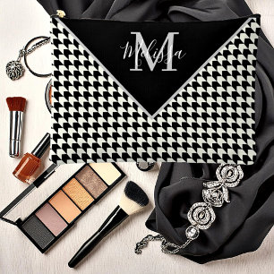 Houndstooth personalised  accessory pouch
