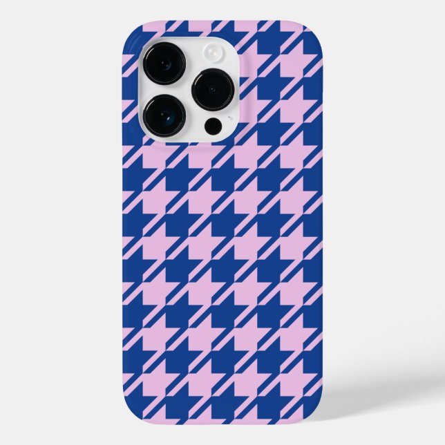 Houndstooth Pink+Blue Pattern Case-Mate iPhone Case (Back)