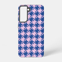 Houndstooth Pink+Blue Pattern