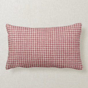 Houndstooth Red Pattern Lumbar Cushion