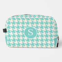 Houndstooth Robin Blue & White Print Cut Sew Bag