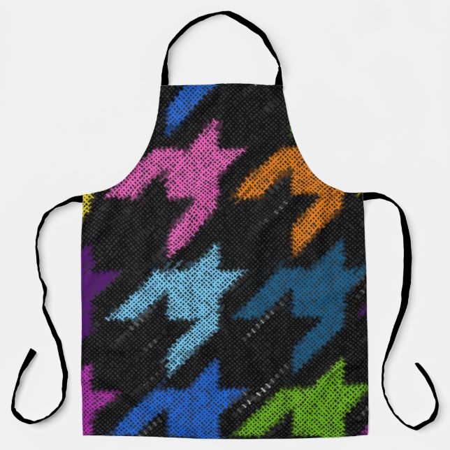 Houndstooth: rough canvas imitation. apron (Front)