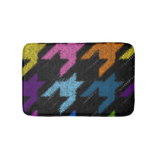 Houndstooth: rough canvas imitation. bath mat