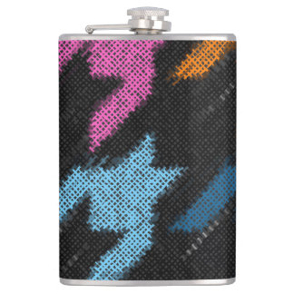 Houndstooth: rough canvas imitation. hip flask