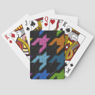 Houndstooth: rough canvas imitation. playing cards