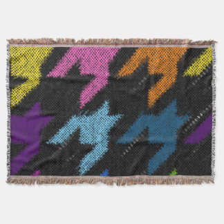 Houndstooth: rough canvas imitation. throw blanket