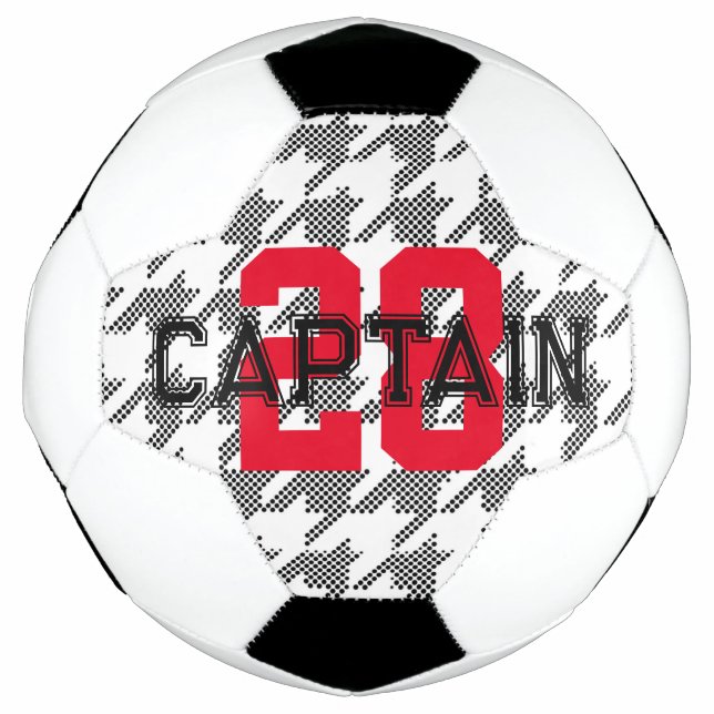 Houndstooth Sports Team Captain NUMBER Year Football (Front)