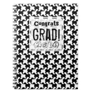 Houndstooth with Dogs Graduation Guest Book