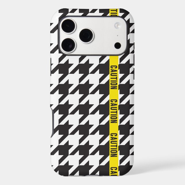Houndstooth Wrapped in Caution  (Back)