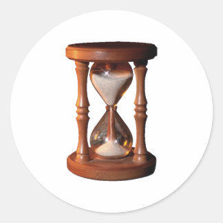 hourglass classic round sticker