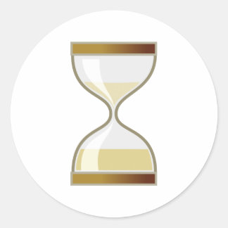 hourglass classic round sticker