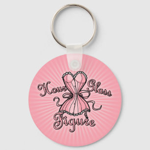Hourglass Figure Key Ring