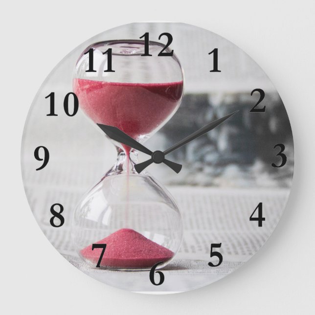 Hourglass Large Clock (Front)