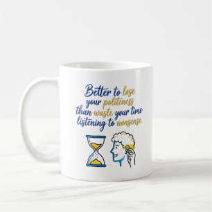 Hourglass & Profile Quote Coffee Mug