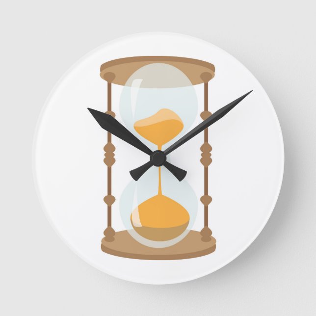 Hourglass Round Clock (Front)