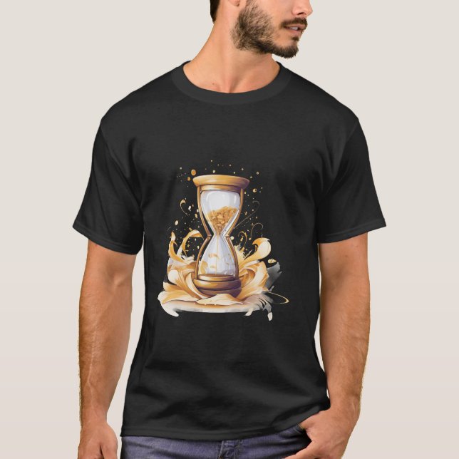 Hourglass Sand Timer Symbolism clock Idea Creative T-Shirt (Front)